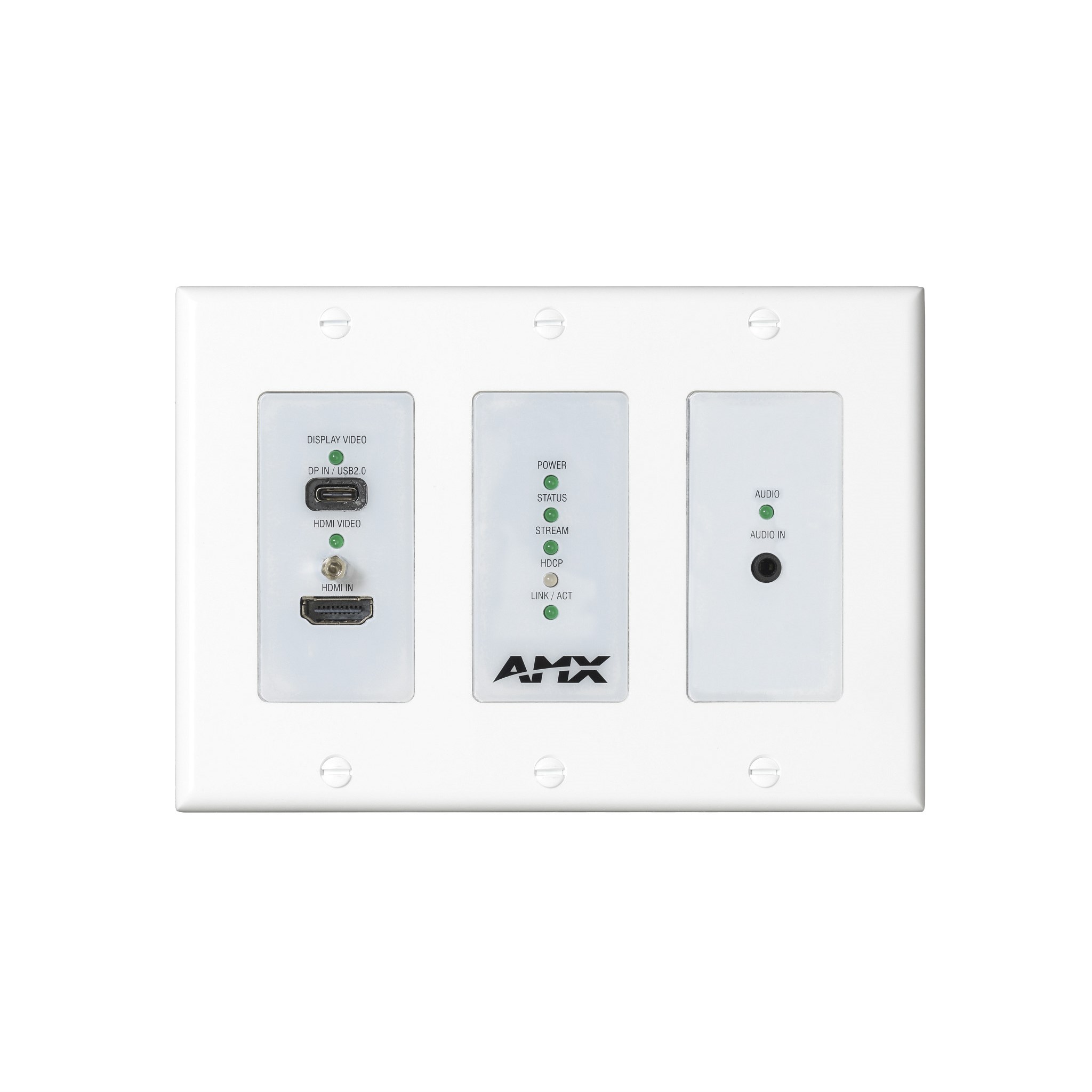 AMX N26E011 AMX NMXENCN2615WP MWC 4K60 444 Encoder Wallplate